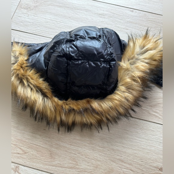 S13 women’s black coat size extra large with detachable fur hood - Picture 9 of 13
